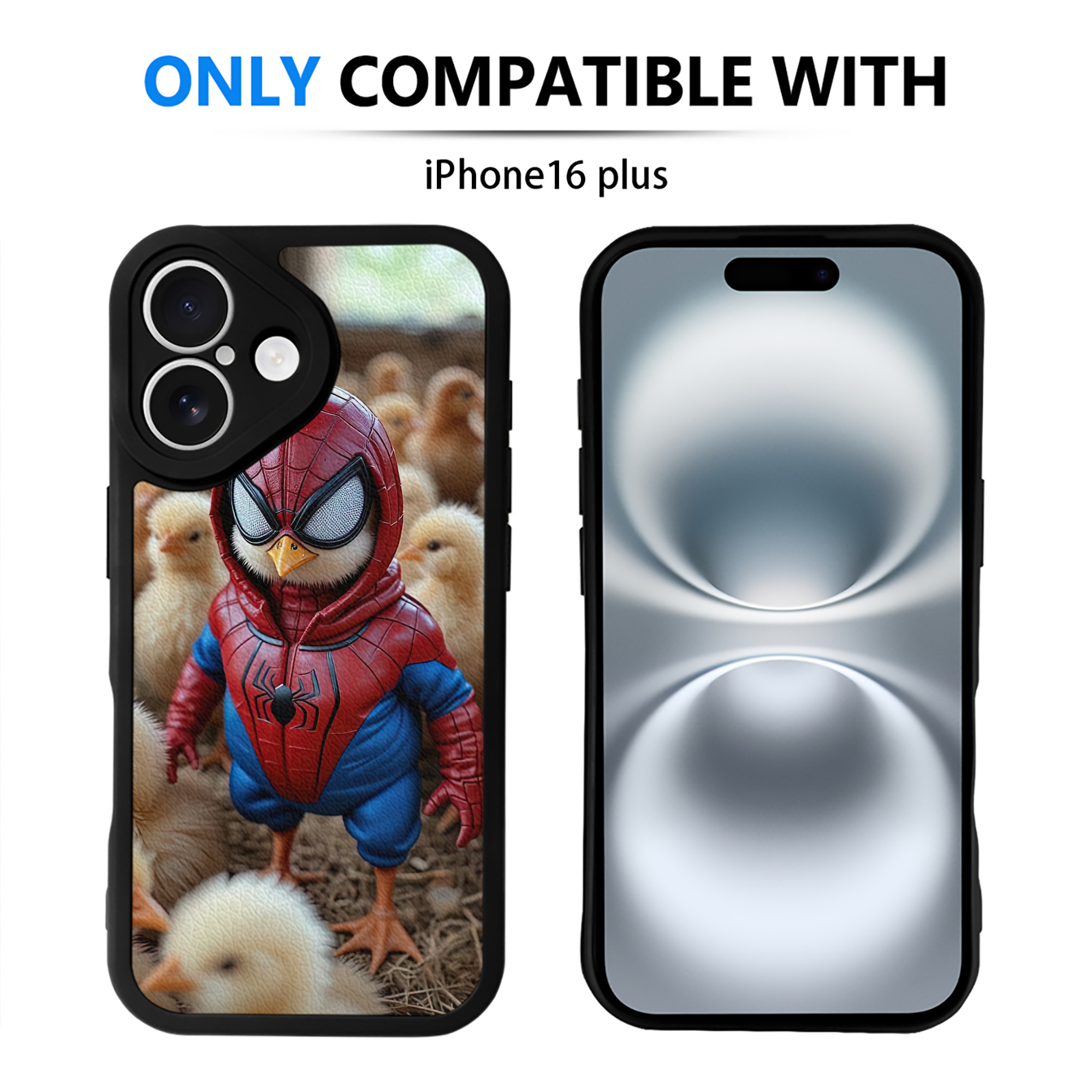 Spider Man スパイダーマン 【iPhone 16シリーズ対応】シリコンスマホケース（レザー調） 材質：シリコン